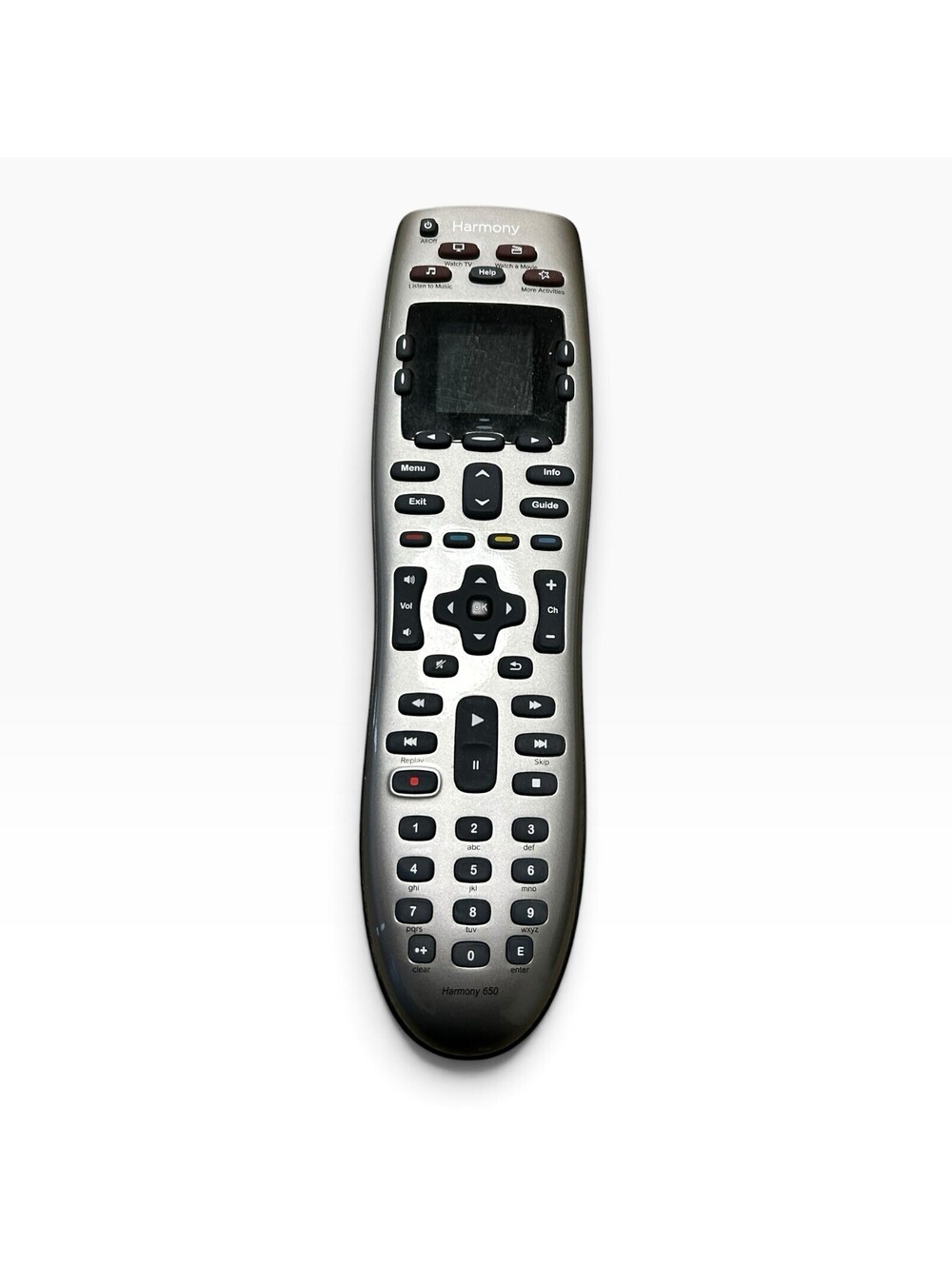 Genuine Logitech Harmony 650 Advanced Universal Remote Control Untested